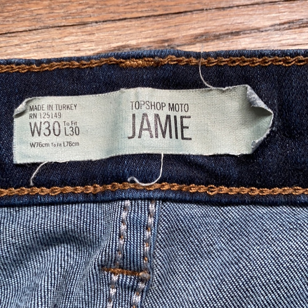Topshop Moto Jamie jeans ink ripped - Picture 5 of 7
